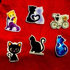 NWOT 6 piece cat magnet set!